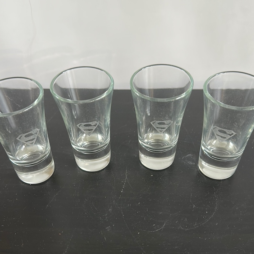 Superman Logo Shot Glass Set
